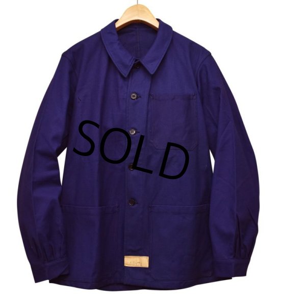 画像1: 【デッドストック】【ビンテージ】【ナス紺】フランス【フレンチカバーオール】【ワークジャケット】【サイズ88-76】  (1)