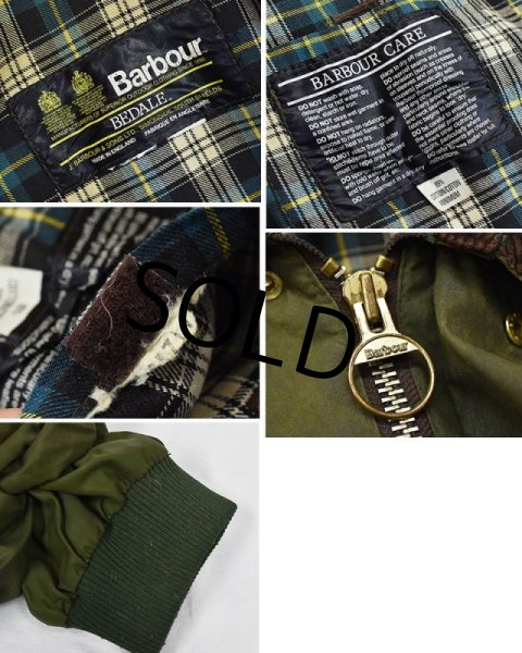 画像2: 80's【ビンテージ】【イングランド製】 【バブアー】【Barbour】ビデイル【オリーブ】【4ポケット】2ワラント【オイルドジャケット】  (2)