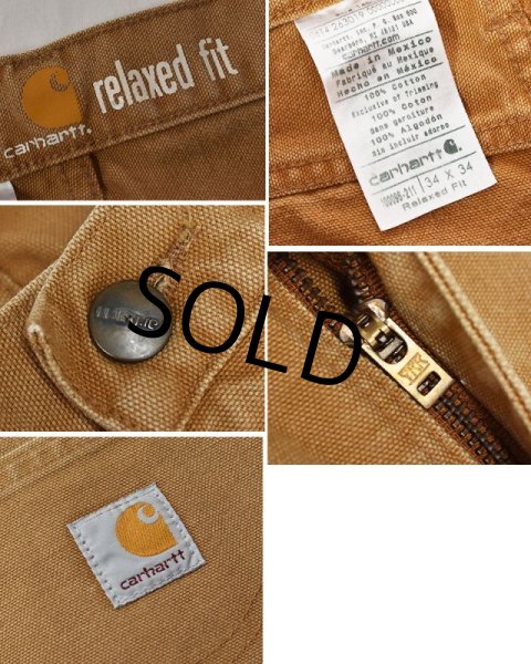 画像3: 【ビンテージ】【carhartt】カーハート【リラックスフィット】【ライトブラウン】コットンパンツ【ワークパンツ】【34×34】  (3)