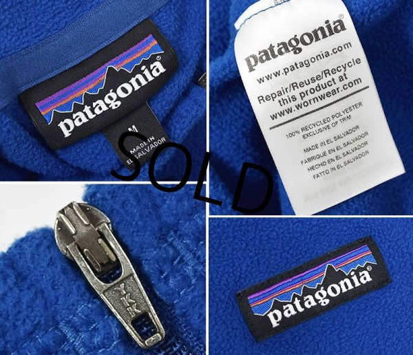 画像2: 【パタゴニア】patagonia【青】ハーフジップ【フリースジャケット】【サイズＭ】  (2)