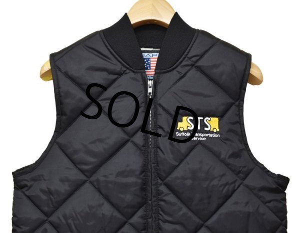 画像4: ほぼ未使用!【USA製】SNAP WEAR【STS】黒【裏サーマル】【中綿ダウンベスト】【キルティングベスト】  (4)