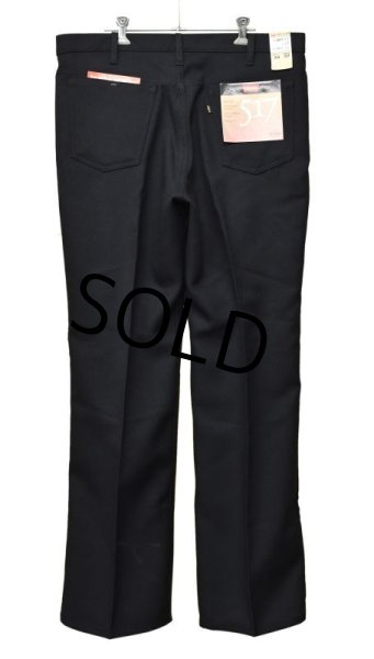 画像4: デッドストック【USA製】【LEVI'S】【リーバイス517】ブーツカット【黒】【ポリエステルパンツ】【517】【38X32】  (4)