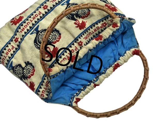 画像6: 【ビンテージ】 ポルトガル【ニワトリ柄】【ハンドバッグ】   (6)