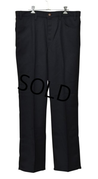 画像2: デッドストック【USA製】【LEVI'S】【リーバイス517】ブーツカット【黒】【ポリエステルパンツ】【517】【38X32】  (2)