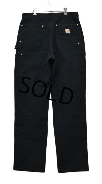 画像3: USA製【ビンテージ】【carhartt】カーハート【黒】ブラック【ダブルニー】パット入り【ペインターパンツ】【36×34】  (3)