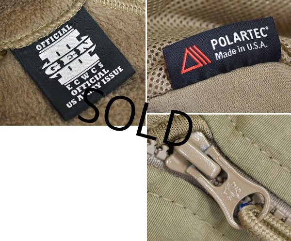 画像2: 【米軍】【ECWCS】GEN3【Polartec】【コヨーテ】タンカラー【ポーラテック】【フリースジャケット】【S程度】  (2)