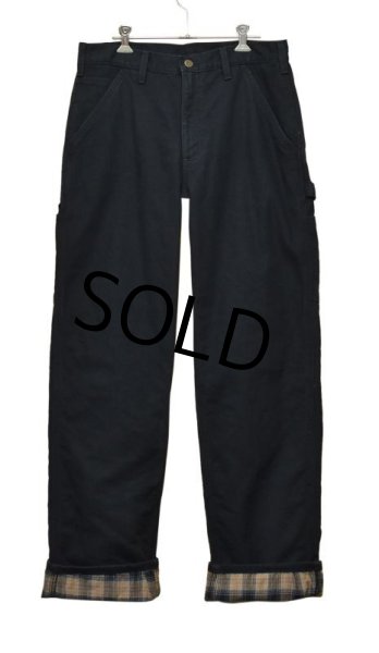 画像5: 【ビンテージ】【カーハート】【carhartt】黒【チェック裏地付き】【ペインターパンツ】【32ｘ32】  (5)