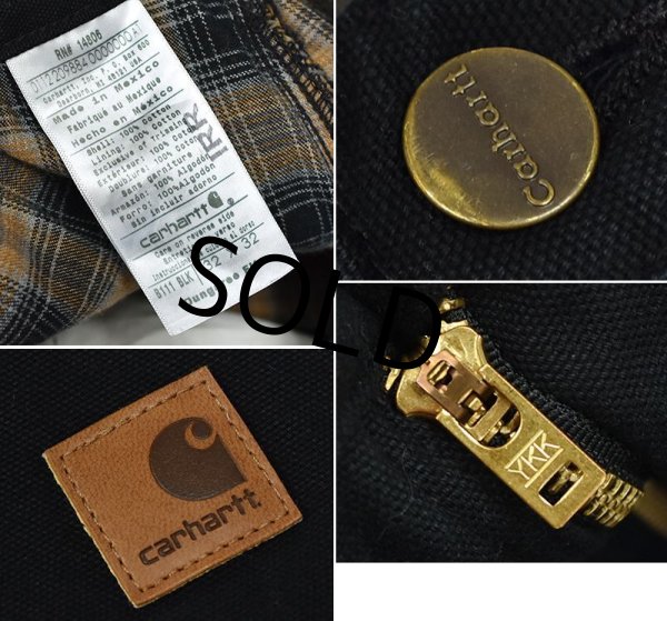 画像3: 【ビンテージ】【カーハート】【carhartt】黒【チェック裏地付き】【ペインターパンツ】【32ｘ32】  (3)
