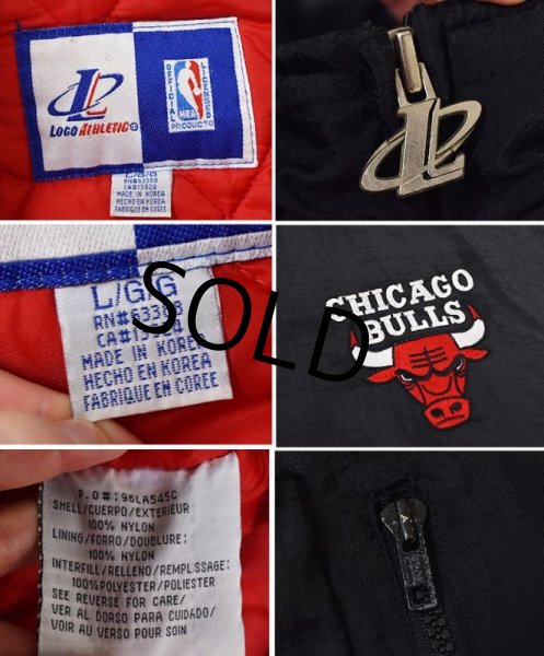 画像2: 【ビンテージ】【シカゴブルズ】バスケットボール【NBA】【赤×黒×白】【中綿入り】【ブルゾン】【サイズL】  (2)
