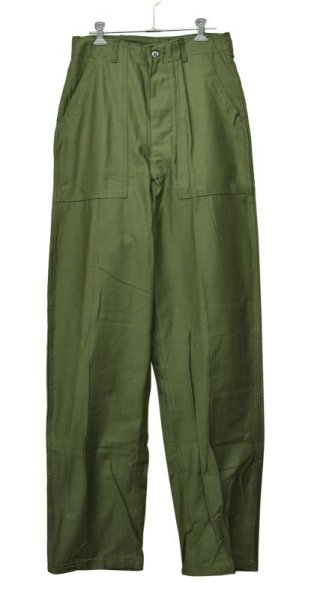 画像4: 60's デッドストック【米軍実物】【ビンテージ】【平ボタン】【ベイカーパンツ】【ユーティリティパンツ】【OG107】【30×35】 (4)