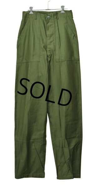 画像4: 60's デッドストック【米軍実物】【ビンテージ】【平ボタン】【ベイカーパンツ】【ユーティリティパンツ】【OG107】【30×35】 (4)