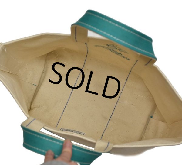 画像5: 程度良好!!【ビンテージ】【USA製】【L.L.bean】【L.L.ビーン】【キャンバス】【トートバッグ】【THE FAMILY Center at Exeter Hospital】【白×エメラルド】  (5)