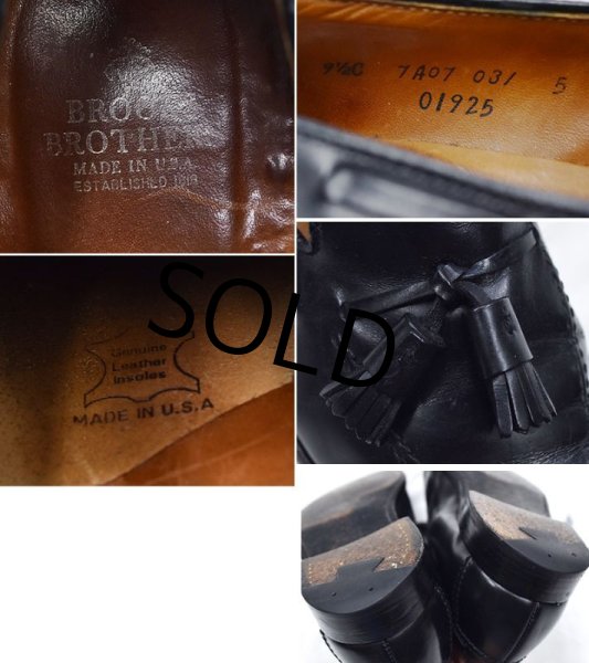 画像2: 【ブルックスブラザーズ】【黒】オールデン【タッセルローファー】【9 1/2C】【27.5cm程度】  (2)