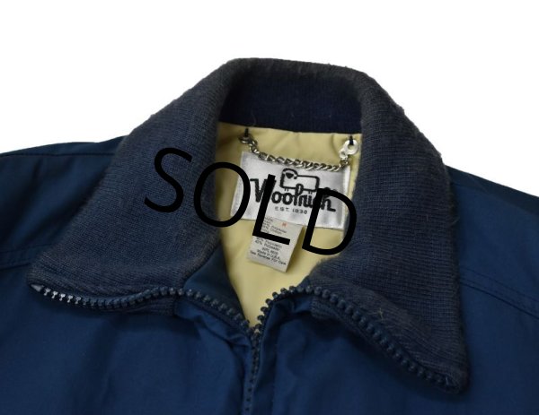 画像4: 80's~ 【USA製】【ビンテージ】【ウールリッチ】woolrich【青】【中綿入り】【フルジップジャケット】ジャケット 【サイズM】  (4)