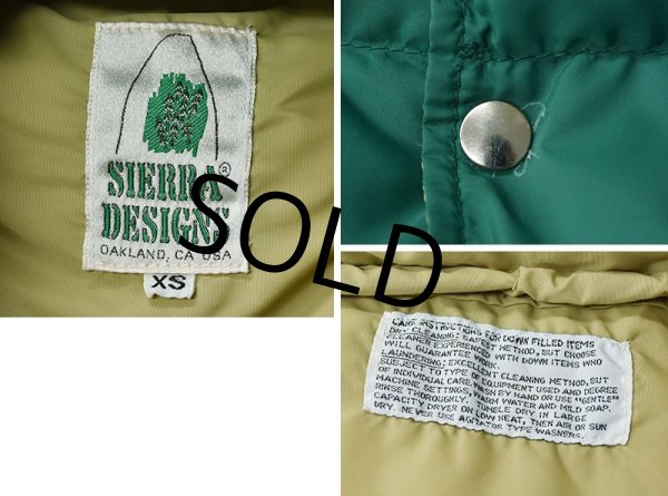画像2: 【ビンテージ】【シエラデザイン】【緑】【ダウンベスト】【サイズXS】  (2)