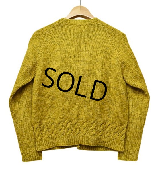 画像3: 【ビンテージ】【ニットカーディガン】【マスタード】【サイズM】【レディース古着】  (3)