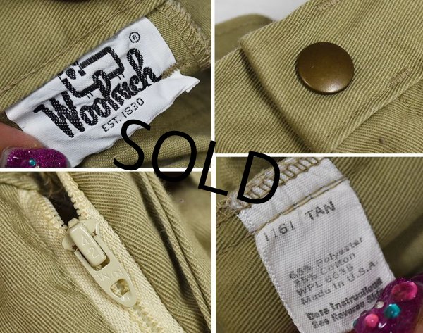 画像2: USA製【ビンテージ】woolrich【ウールリッチ】【ベージュ】【ブッシュパンツ】【W30程度】  (2)