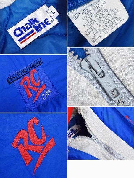 画像2: 【90’s】【USA製】【ビンテージ】【青】【Take The RC Challenge 】フード付き【中綿入りブルゾン】【サイズL】  (2)
