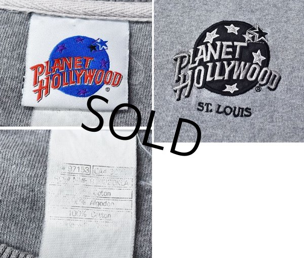 画像2: 大きめサイズ！ 90's~【ビンテージ】【Planet hollywood】【プラネットハリウッド】【グレー】【スウェット】  (2)