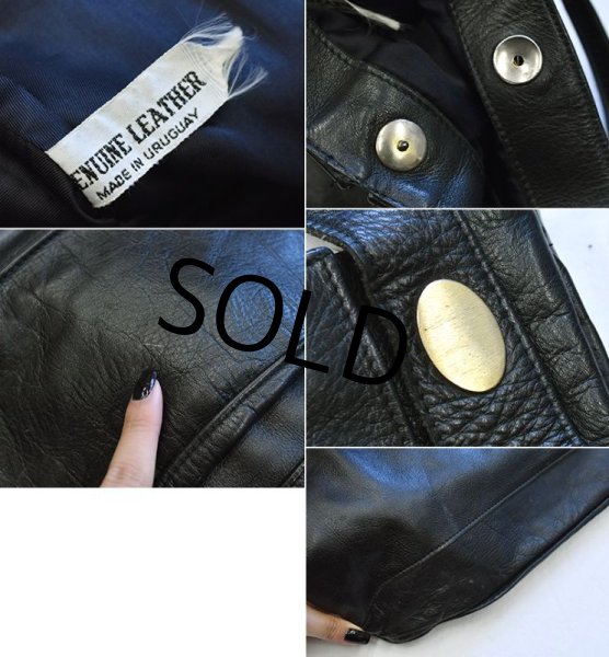 画像2: 【ビンテージ】【黒】【オールレザー】【トートバッグ】【ハンドバッグ】  (2)