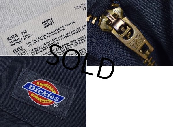 画像2: USA製【ビンテージ】【ディッキーズ】【Dickies】【紺】【ワークパンツ】【36ｘ31】  (2)