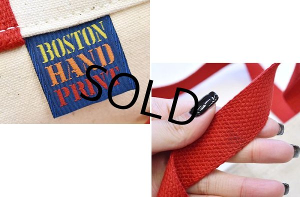 画像2: 【未使用】【BOSTON HAND PRINT】【生成り】【猫】【キャンバスコットン】【トートバッグ】  (2)