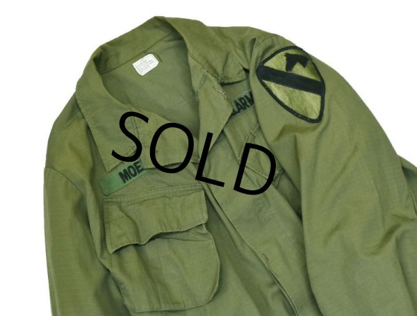 画像4: 70's【ビンテージ】【米軍実物】【リップストップ】【ジャングルファティーグシャツ】【ファティーグジャケット】【M-short】  (4)