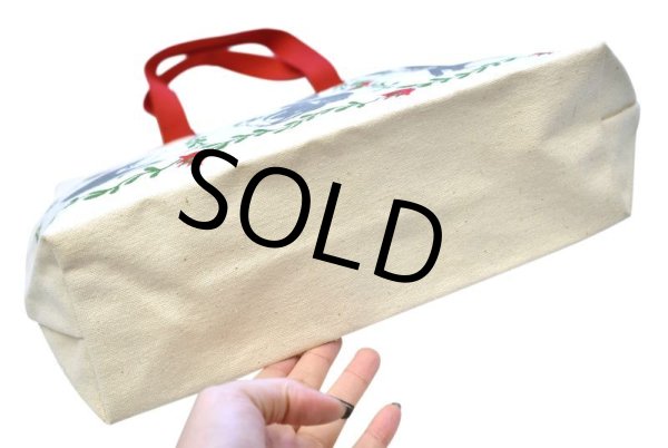 画像5: 【未使用】【BOSTON HAND PRINT】【生成り】【猫】【キャンバスコットン】【トートバッグ】  (5)