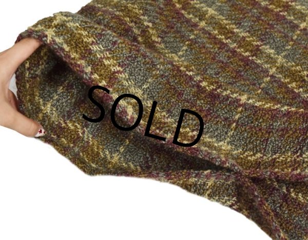 画像4: 【アイルランド製】【Boyne Valley Weavers】【チェック】【ニット】【ポンチョストール】  (4)