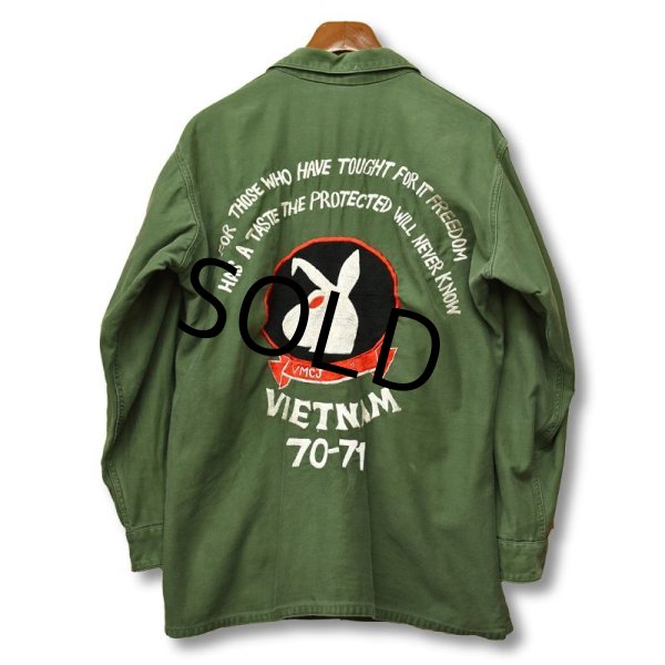 画像6: 【60’s】【ビンテージ】【u.s.army】米軍実物【USMC】【スーベニアシャツ】【PLAY BOY】OG107【ユーティリティシャツ】  (6)