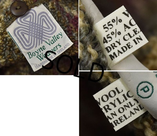 画像2: 【アイルランド製】【Boyne Valley Weavers】【チェック】【ニット】【ポンチョストール】  (2)