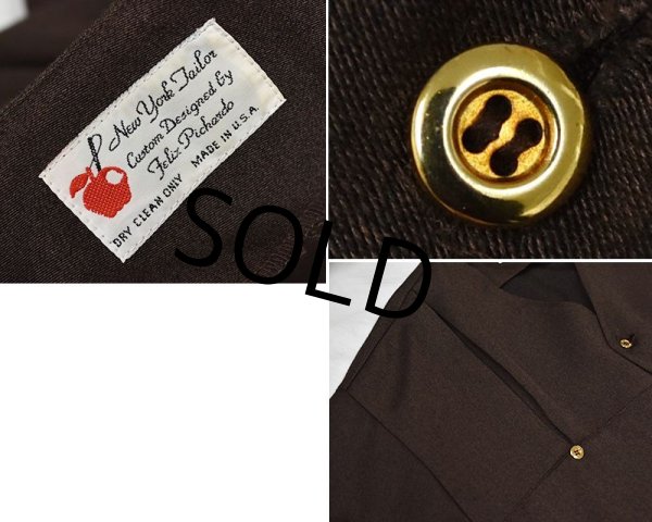 画像2: 【USA製】ビンテージ【ブラウン】【カスタムデザインジャケット】【ウールジャケット】【サイズＭ程度】  (2)