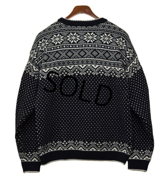 画像3: ビンテージ【L.L.bean】【黒×白】【バーズアイ】雪柄【コットンセーター】【サイズM】  (3)