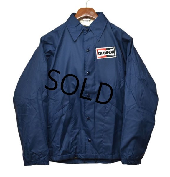 画像2: USA製【デッドストック】【ビンテージ】【チャンピオンプラグ】【紺】【コーチジャケット】【サイズＸＳ】  (2)