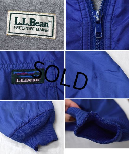 画像2: 【ビンテージ】L.L.Bean【LLビーン】【青】【裏フリース】 【ナイロンパーカー】  (2)