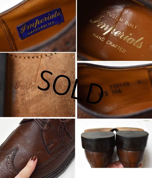 画像2: 【ビンテージ】【Imperials】【ブラウン】【ウィングチップシューズ】【9 D/B】【27cm程度】  (2)