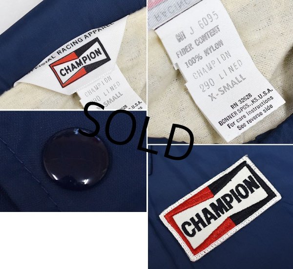 画像3: USA製【デッドストック】【ビンテージ】【チャンピオンプラグ】【紺】【コーチジャケット】【サイズＸＳ】  (3)