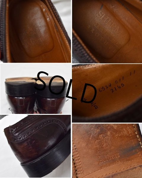 画像2: 【ビンテージ】【オールデン】ALDEN x Sherman Brothers 別注【メダリオンキャップトゥ】ブラウン 【レザーシューズ】【12 B/D】【30cm程度】  (2)