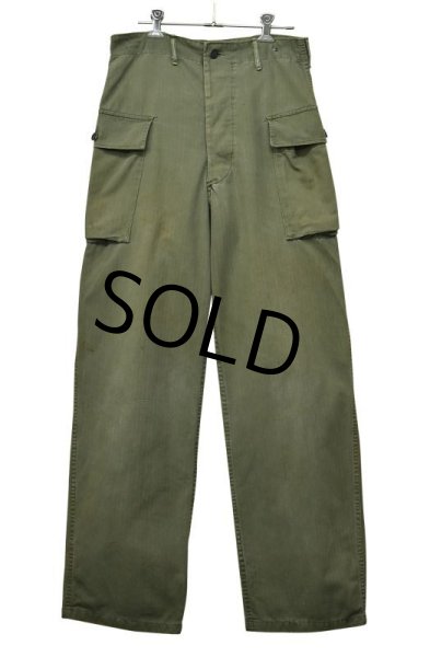 画像2: 40's【ビンテージ】【米軍実物】U.S.ARMY【HBTパンツ】【M43】【30×33】   (2)