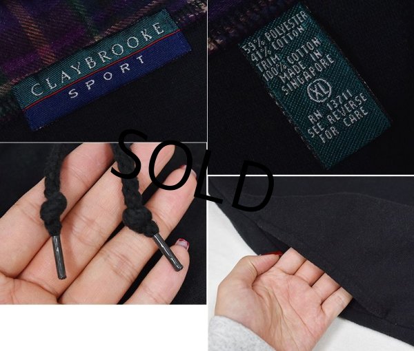 画像2: 【ビンテージ】【CLAYBLOOK】【黒×紫】【パーカー】【サイズＸＬ】  (2)