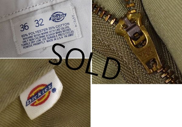 画像2: USA製【ビンテージ】【ディッキーズ】【Dickies】【ベージュ】【ワークパンツ】【36x32】  (2)