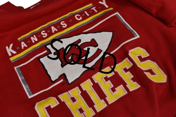 画像4: 80's〜【USA製】ビンテージ【赤】アメフト【カンザスシティ・チーフス】【スウェット】【サイズＸＬ】  (4)