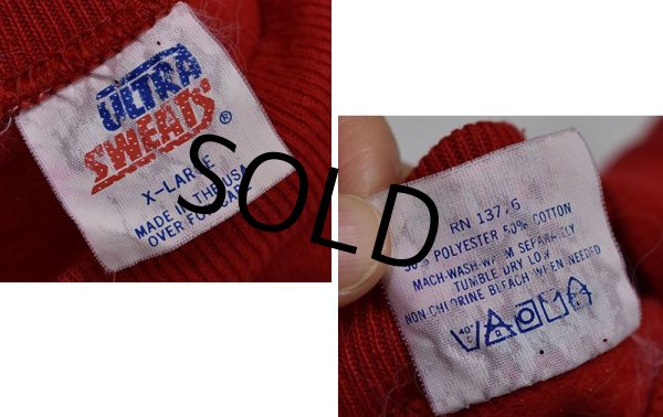 画像2: 80's〜【USA製】ビンテージ【赤】アメフト【カンザスシティ・チーフス】【スウェット】【サイズＸＬ】  (2)