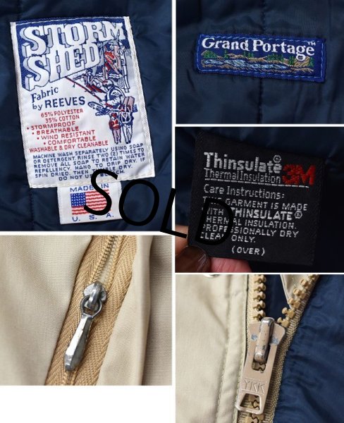 画像2: 【USA製】ビンテージ【Grand Portage】【中綿入り】【ジャケット】【ベージュ】 【サイズ42】  (2)