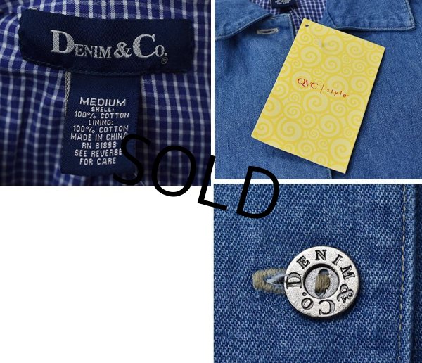 画像2: 新品【デッドストック】【Denim &Co.】【デニムコート】 デニムジャケット【レディース古着】【サイズM】  (2)