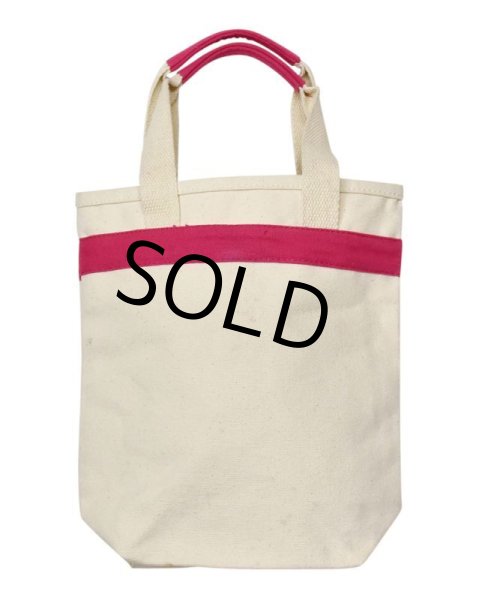 画像6: 【ビンテージ】【生成り×ピンク】【鳥・ラケット】【キャンバストート】【トートバッグ】【ミニトート】  (6)