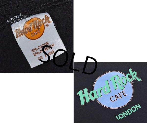 画像2: 【ビンテージ】【ハードロックカフェ】【ロンドン】黒【スウェット】【サイズＸＬ】  (2)