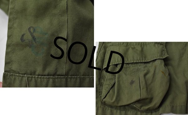 画像3: 【60's】【ビンテージ】U.S.ARMY【米軍実物】2ndモデル【2型】ノンリップ【ジャングルファティーグシャツ】【ファティーグジャケット】【M-R】  (3)