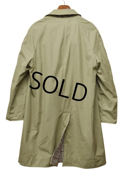 画像4: 程度良好【リバーシブル】【ベージュ】【グレンチェック】【ステンカラーコート】【サイズ４０Ｌ】  (4)