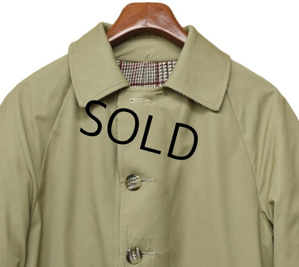 画像9: 程度良好【リバーシブル】【ベージュ】【グレンチェック】【ステンカラーコート】【サイズ４０Ｌ】  (9)